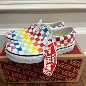 Kids Vans Classic Slip-on - Rainbow Check - size 11